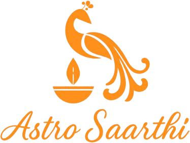 The Astro Saarthi mark — a peacock above a lit diya